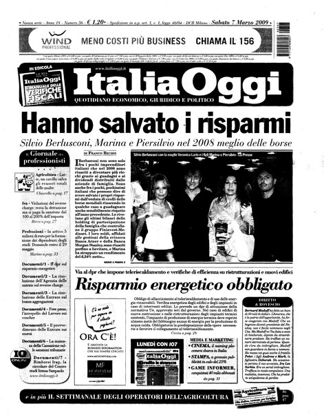 Italia oggi : quotidiano di economia finanza e politica